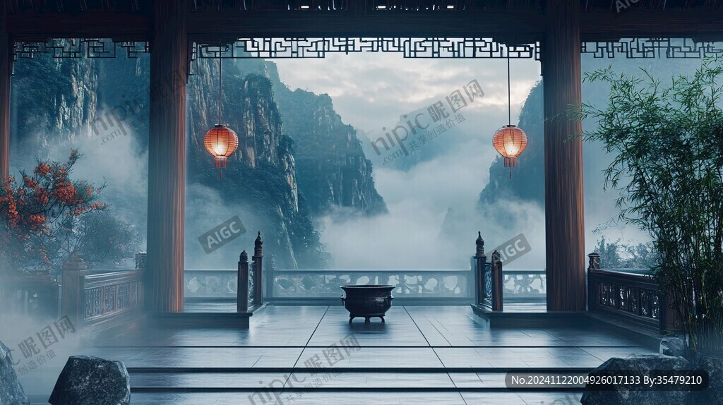 云雾禅境古风传统古典