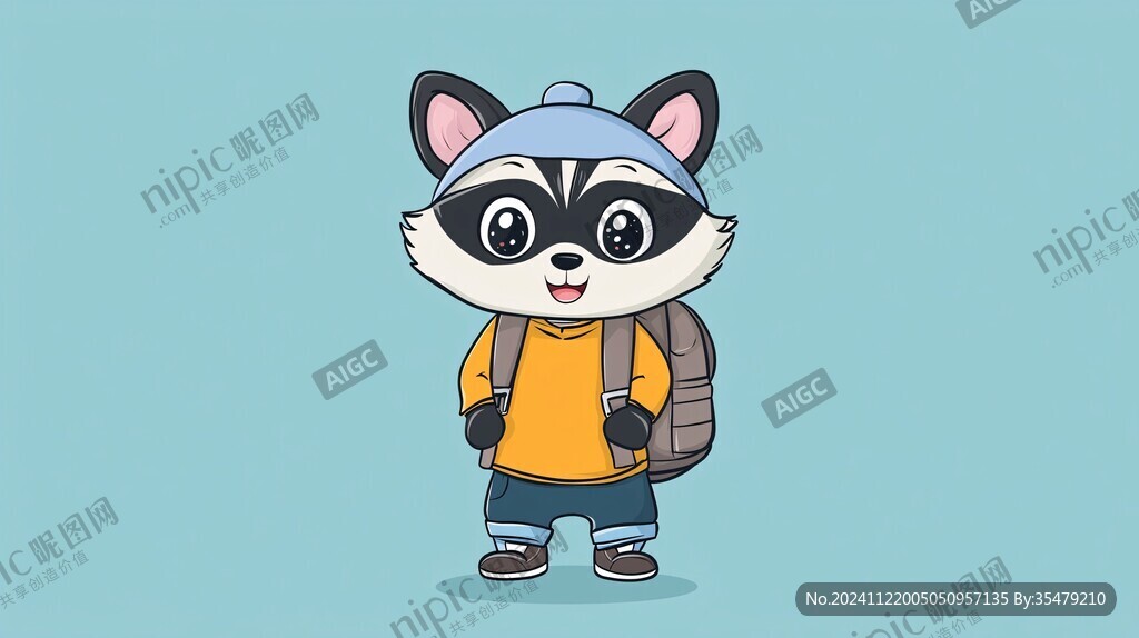 卡通小浣熊形象