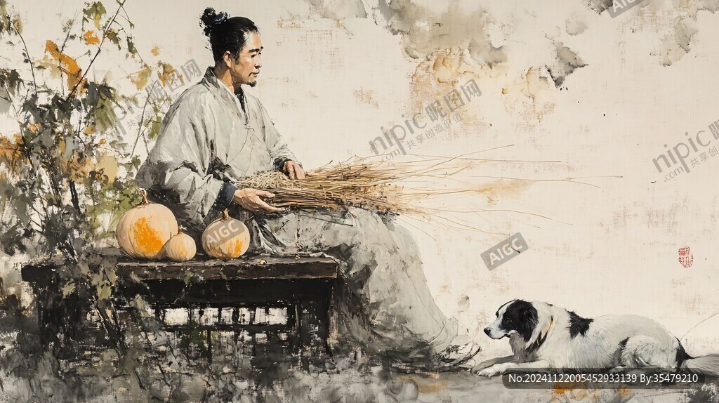 古人制药农夫