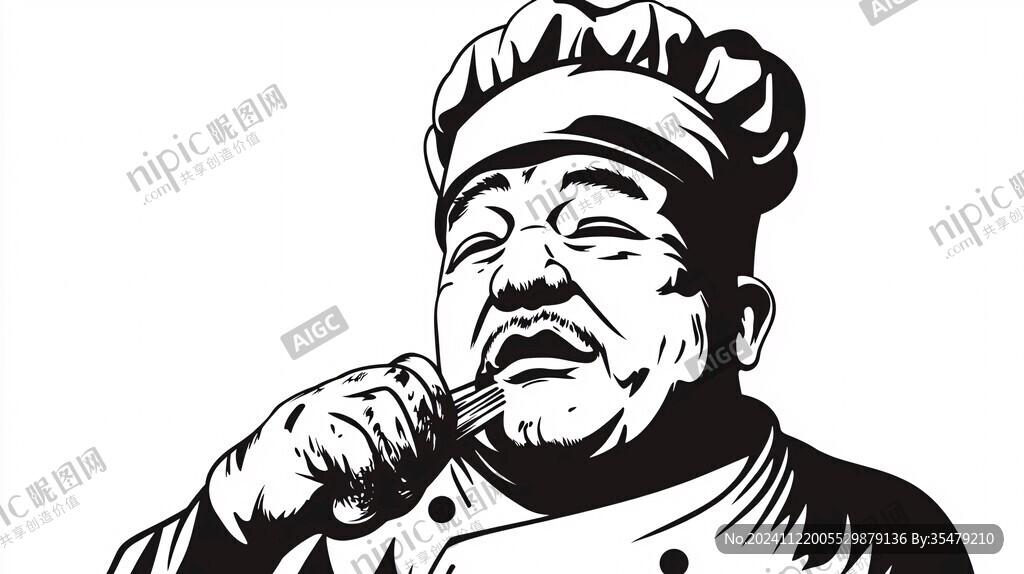 掌大勺的胖厨师