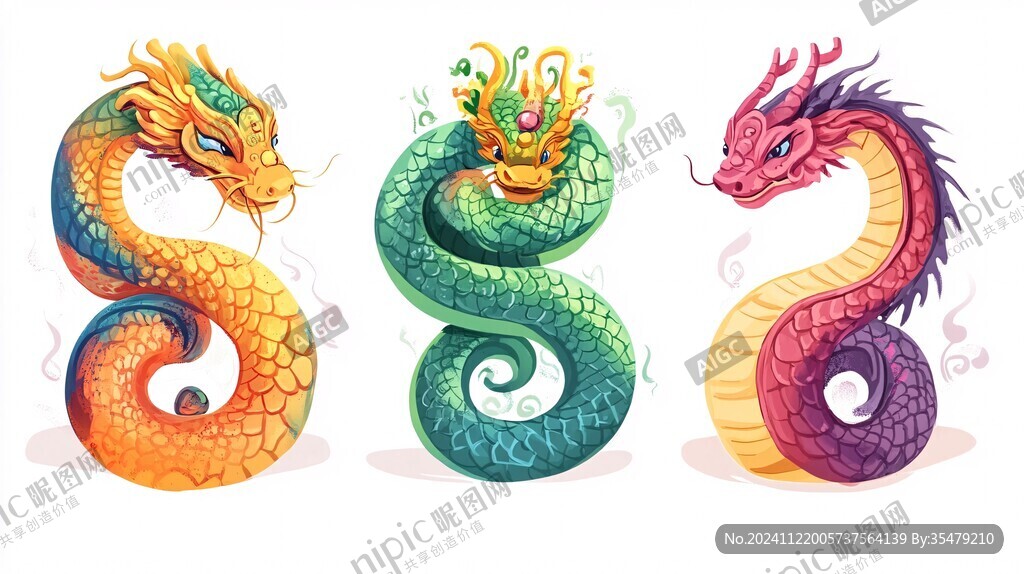 龙年插画系列组合