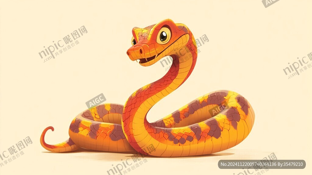 q版蛇插画