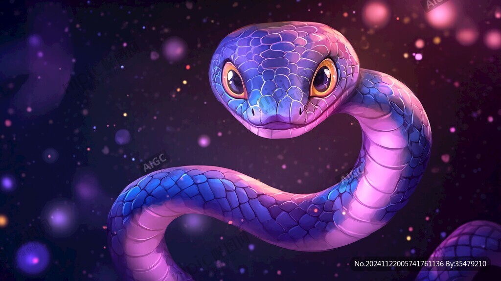 q版蛇插画