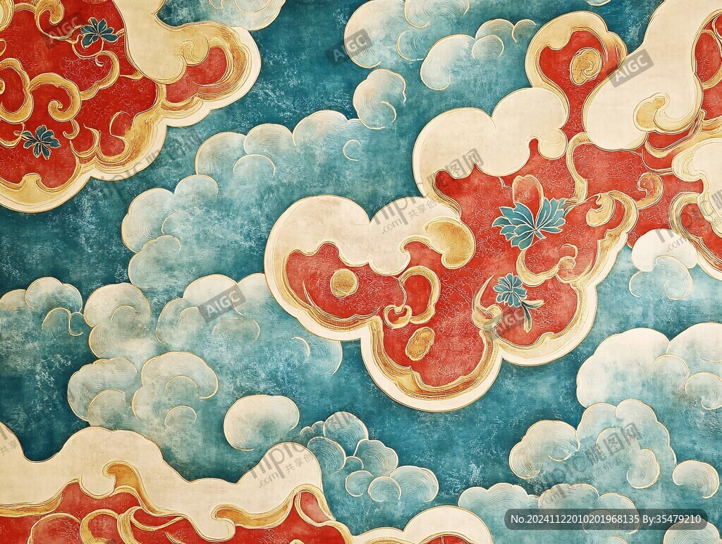 彩绣云纹