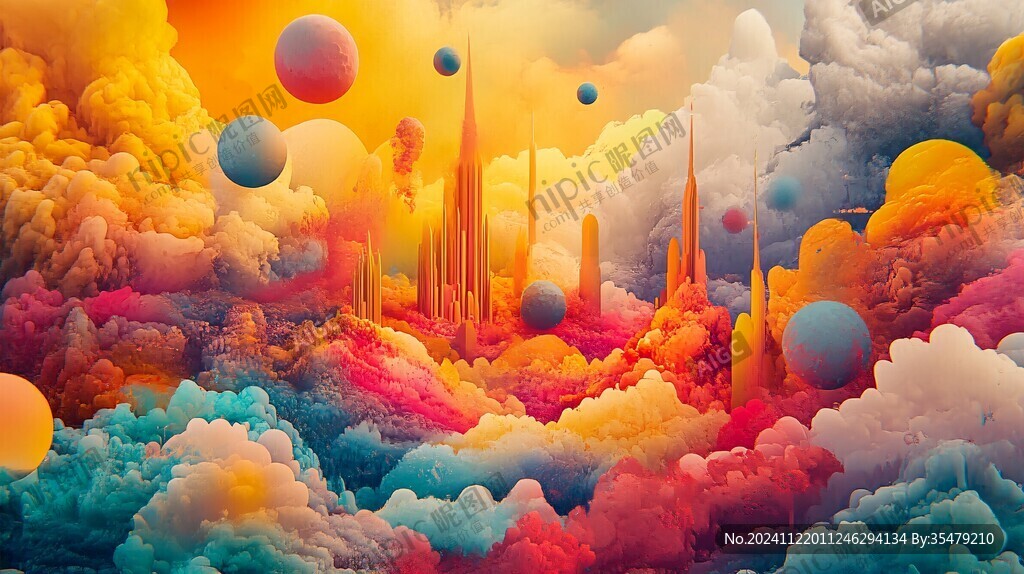 3d风景膨胀图案