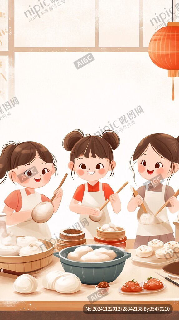 做面点插画