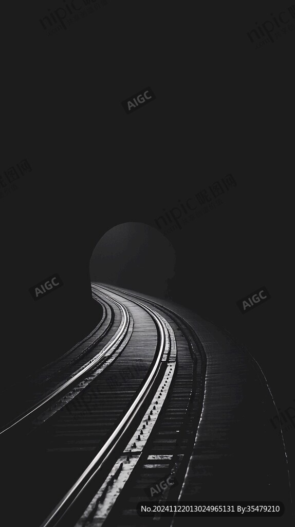 铁路黑白图片