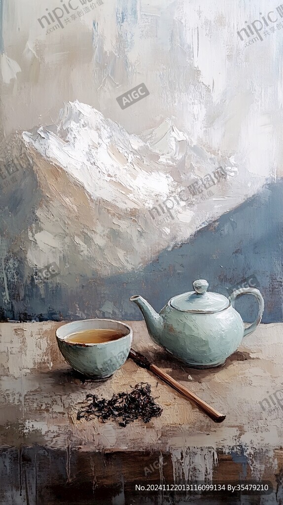 茶山油画