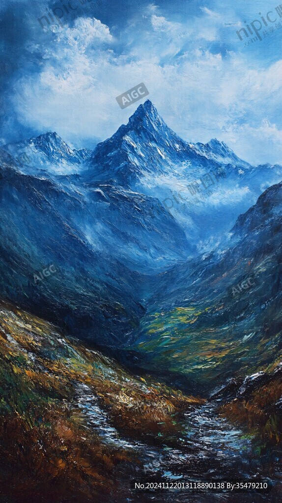 雪峰油画