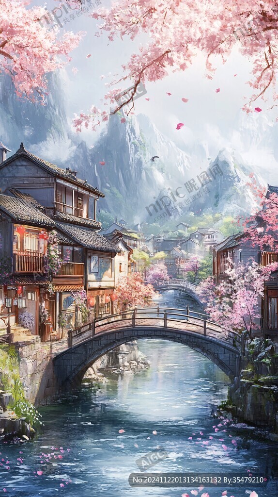 古风场景春暖花开