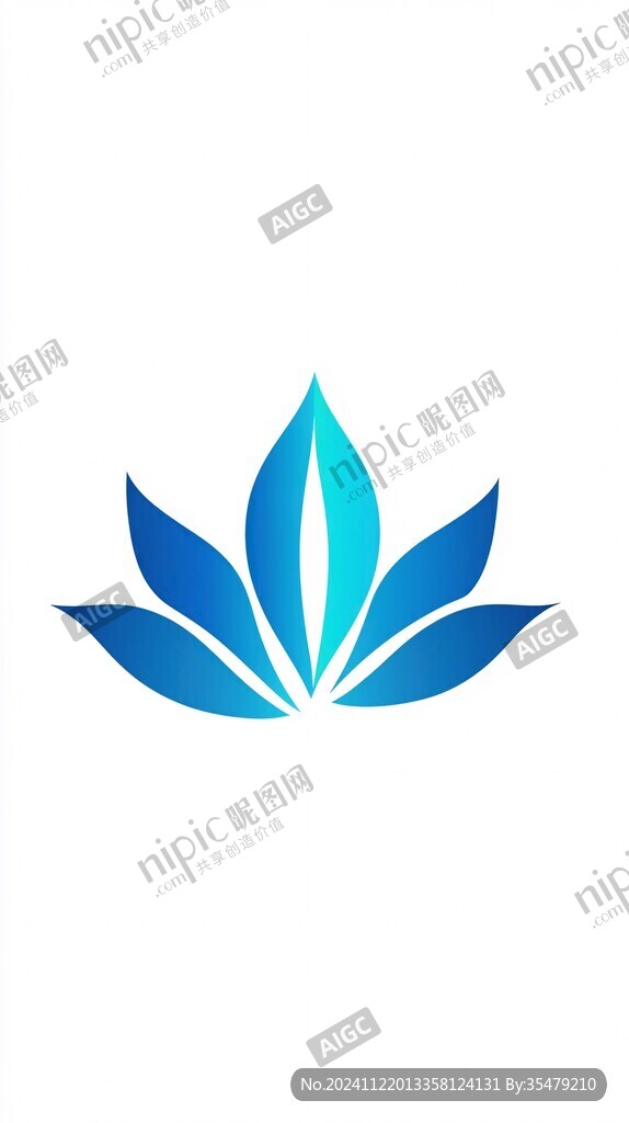 蓝莲花标志设计