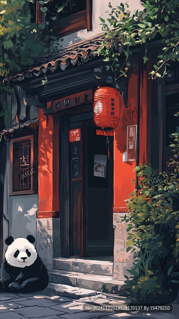 店门口插画