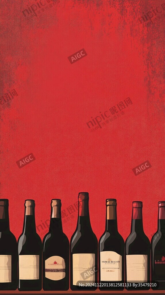 红酒挂画红酒素材