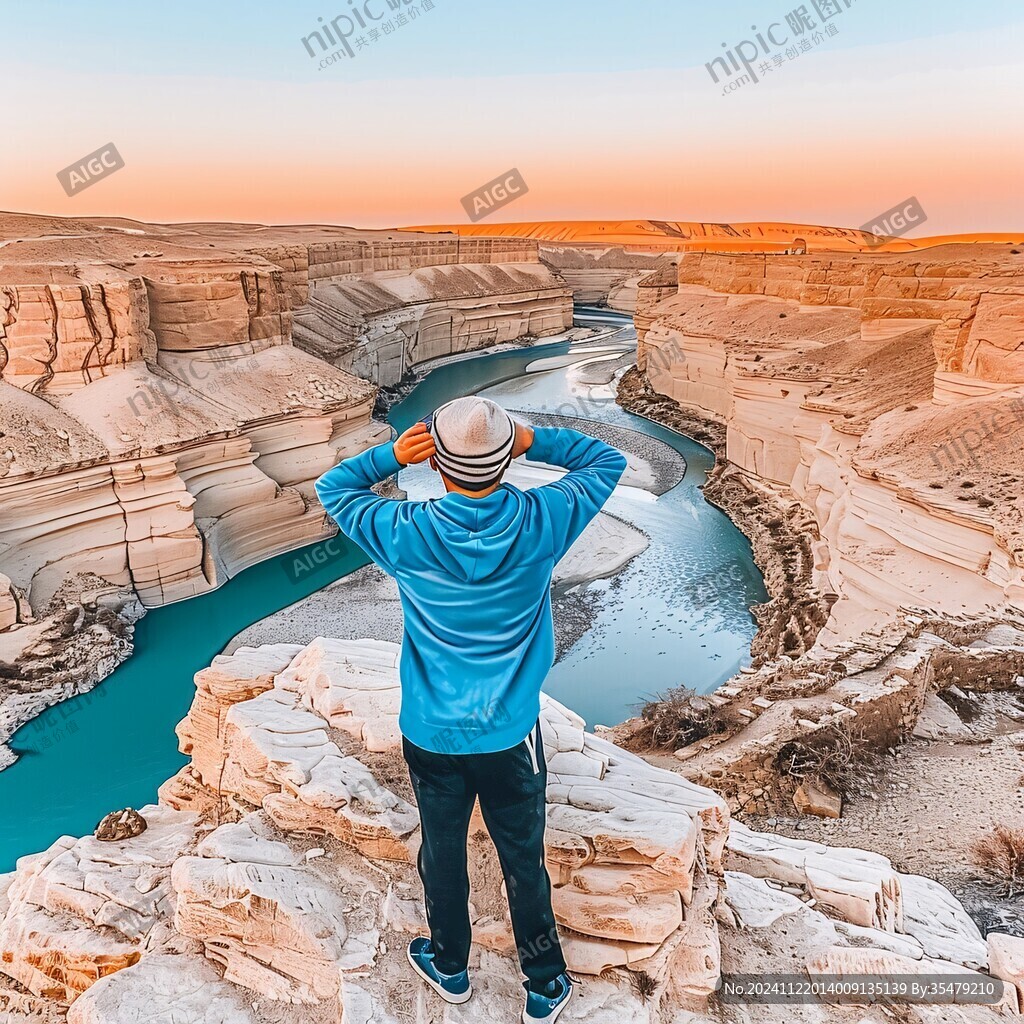 夕阳马蹄湾