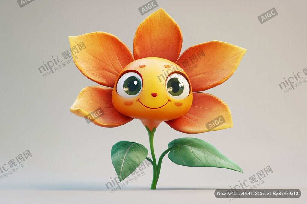 3d卡通花
