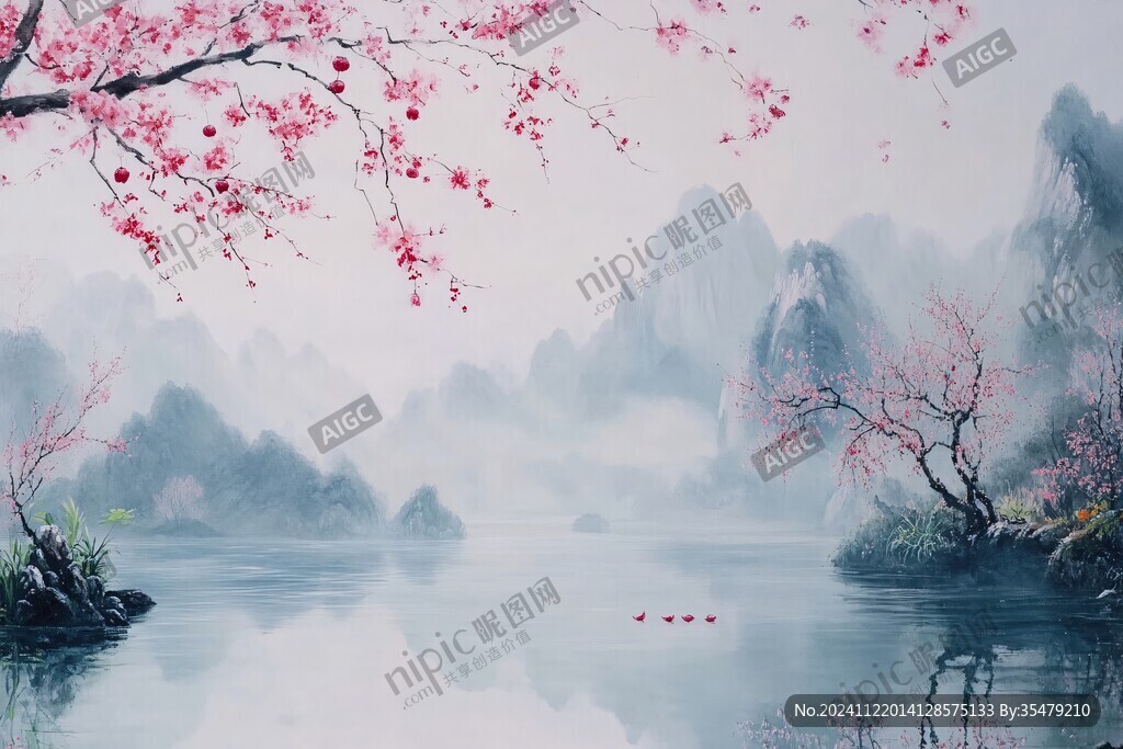 山水画合成图