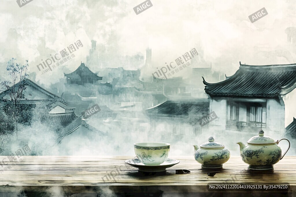 茶壶背景建筑