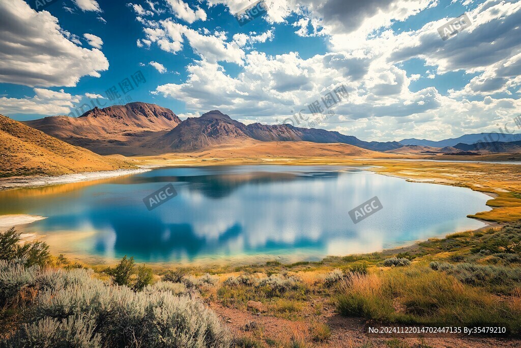唯美风景高原湖泊