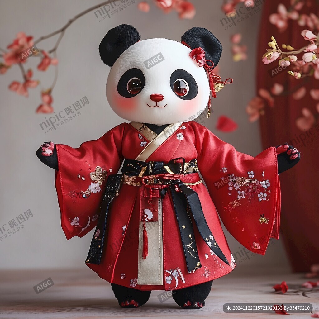 新年服饰熊猫