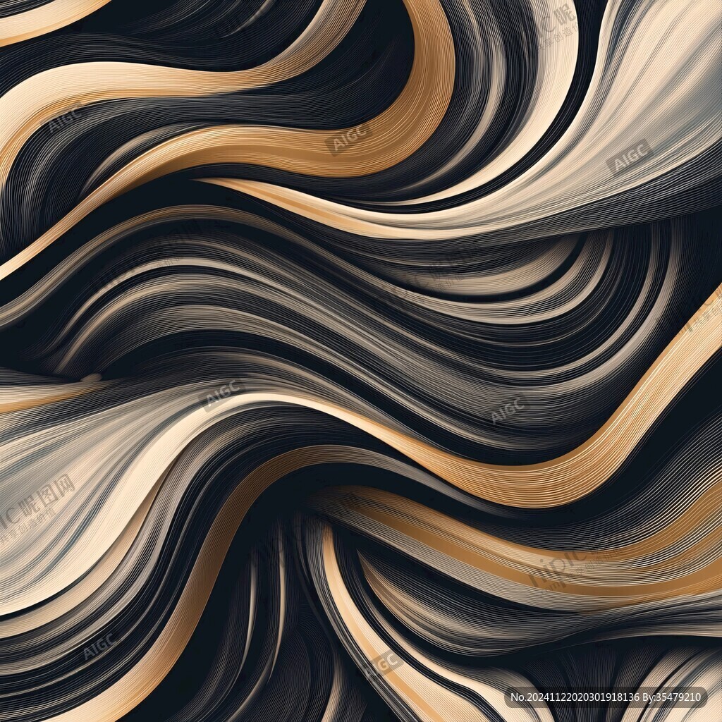 金色抽象流体纹理背景