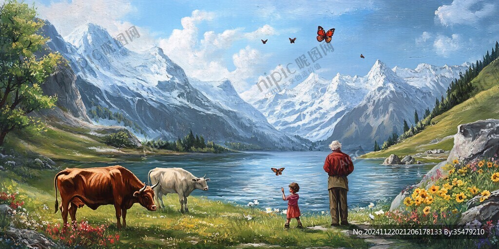 卡通风景壁画
