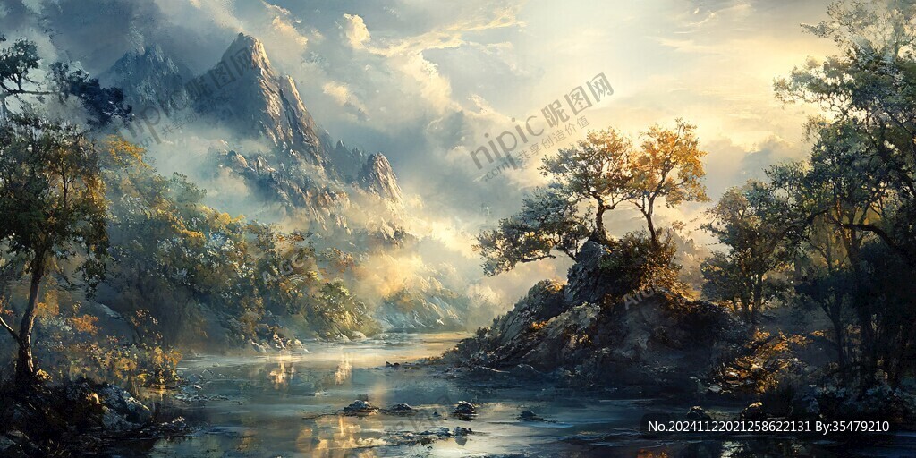 宽屏风景画