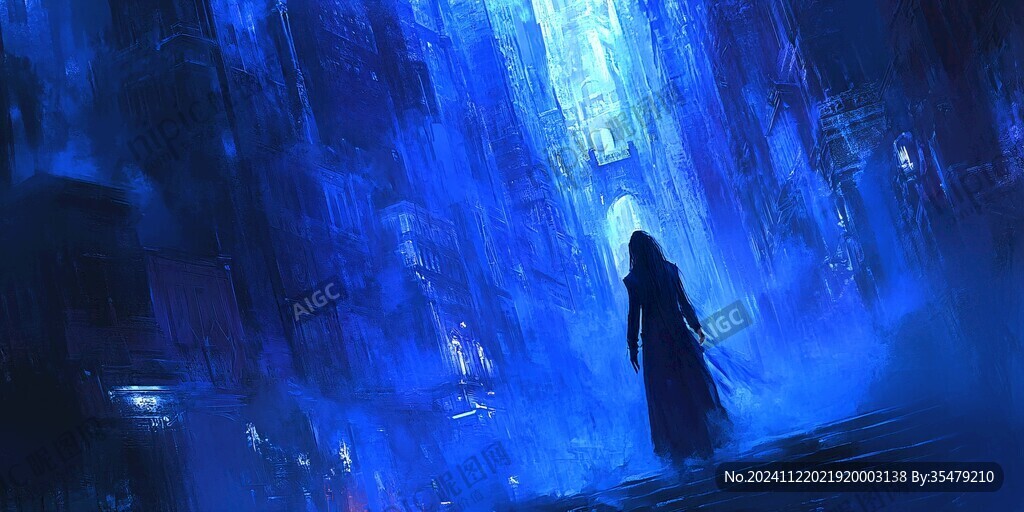 雨巷插画