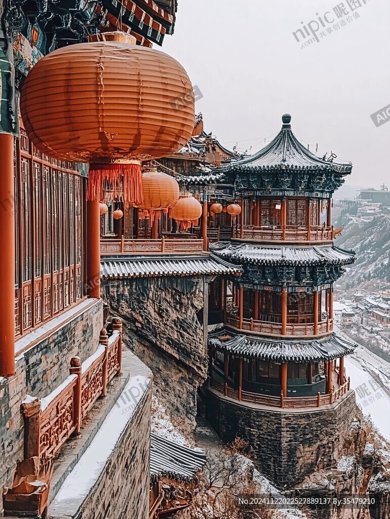楼阁飞雪