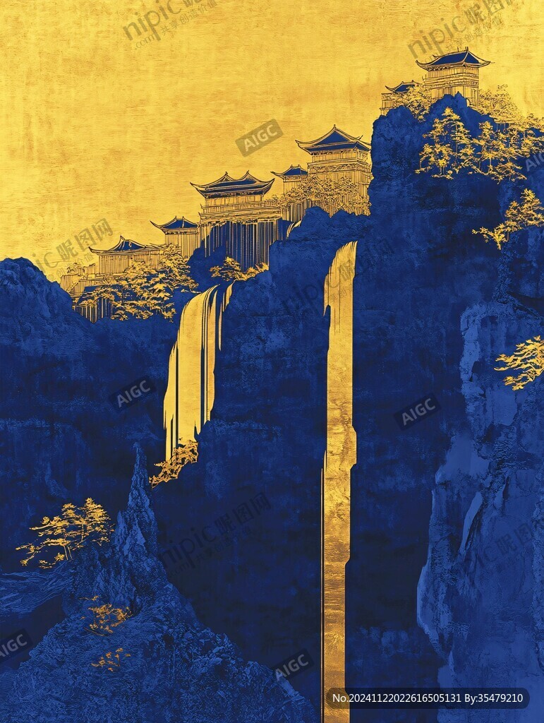 横店插画横店水墨山水