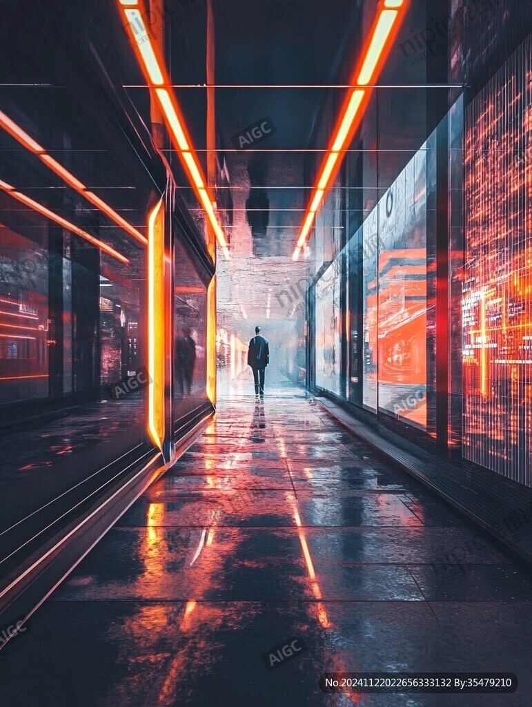 科技感地铁站