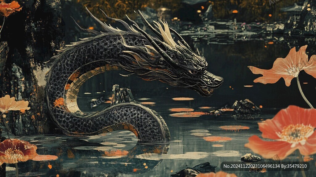 龙吐水壁纸