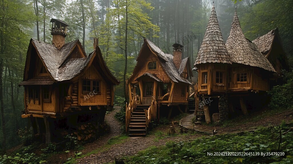 欧式森林小屋