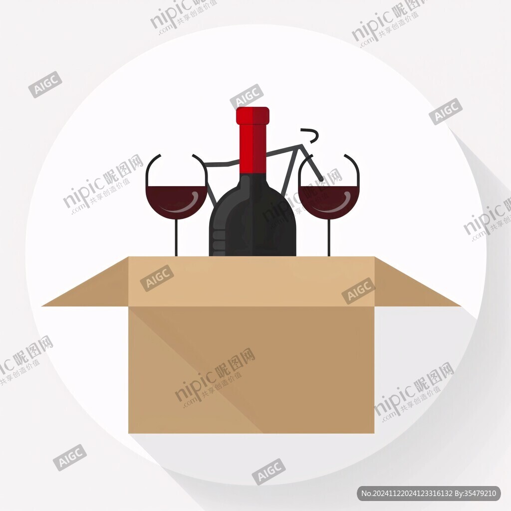 红酒创意图标