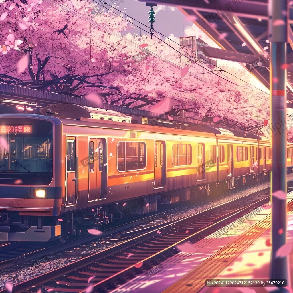 地铁站樱花