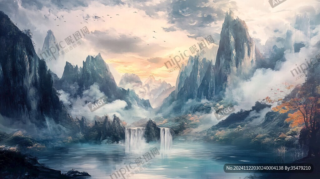 古风山水场景