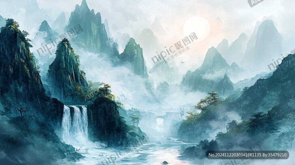 古风山水场景