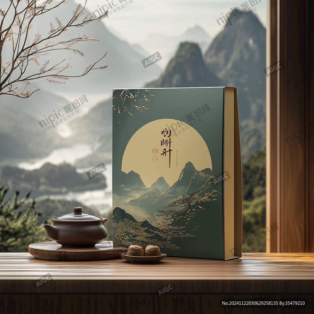 橄榄月饼包装