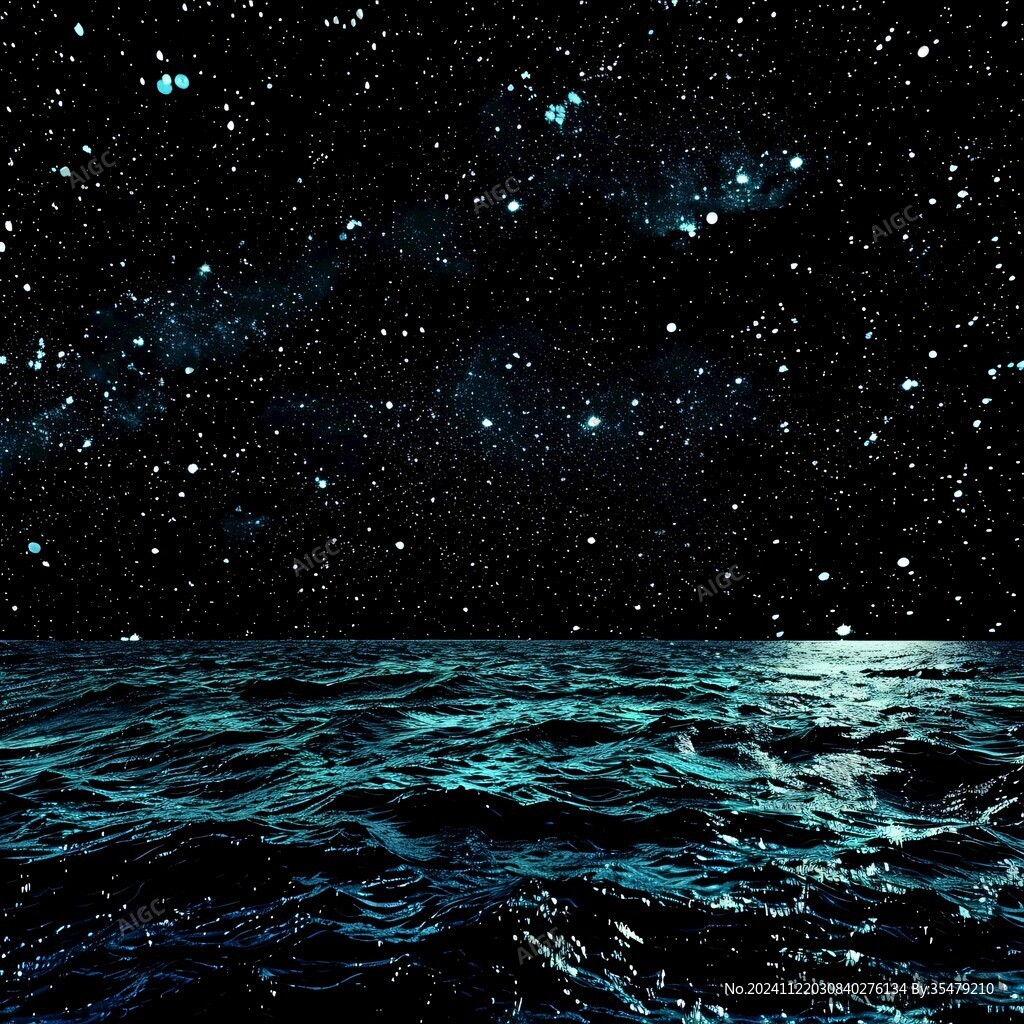 大海星空梦幻背景