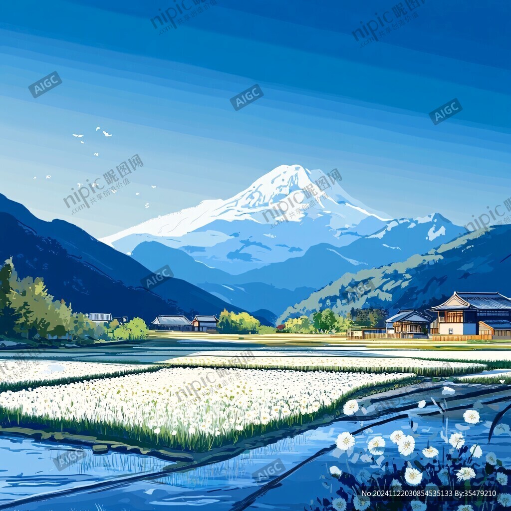 日系风景插画