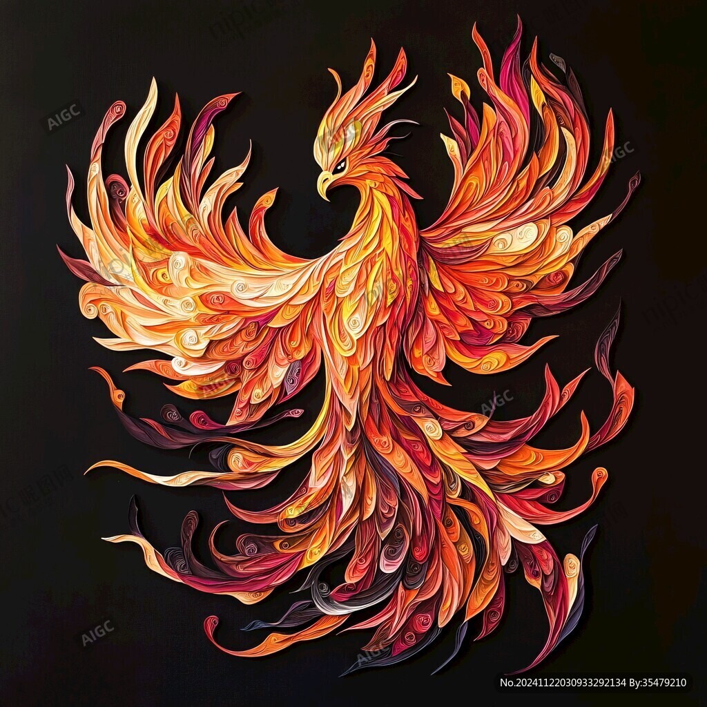 凤凰朱雀插画