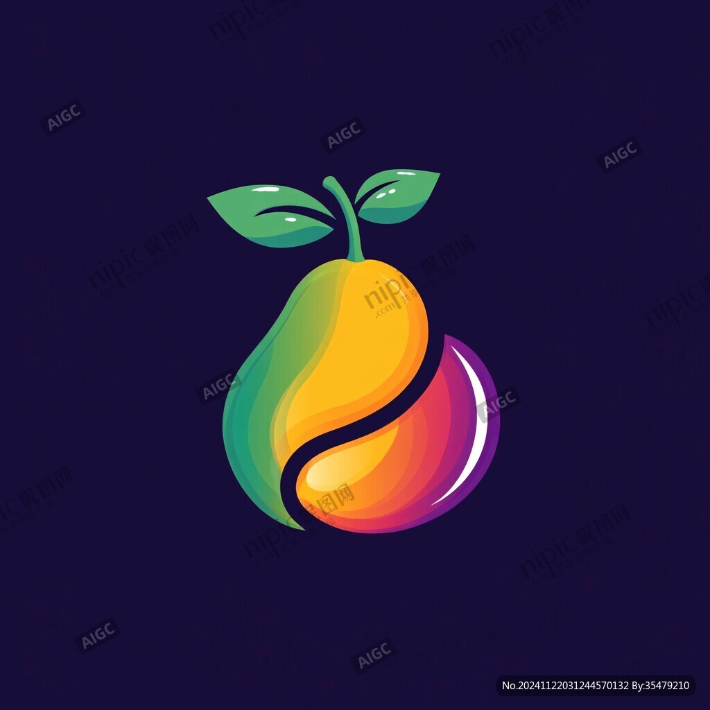 酷炫水果logo