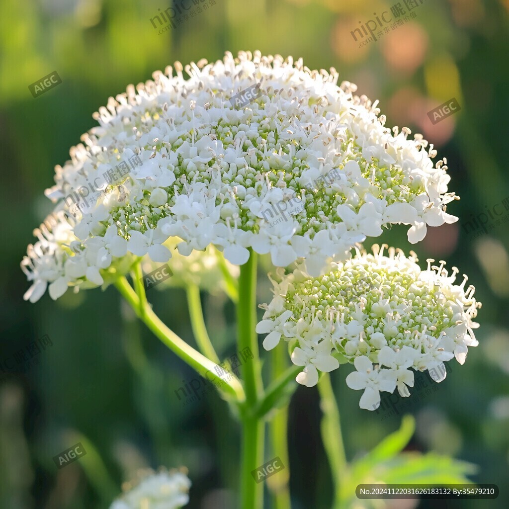 大葱开花特写