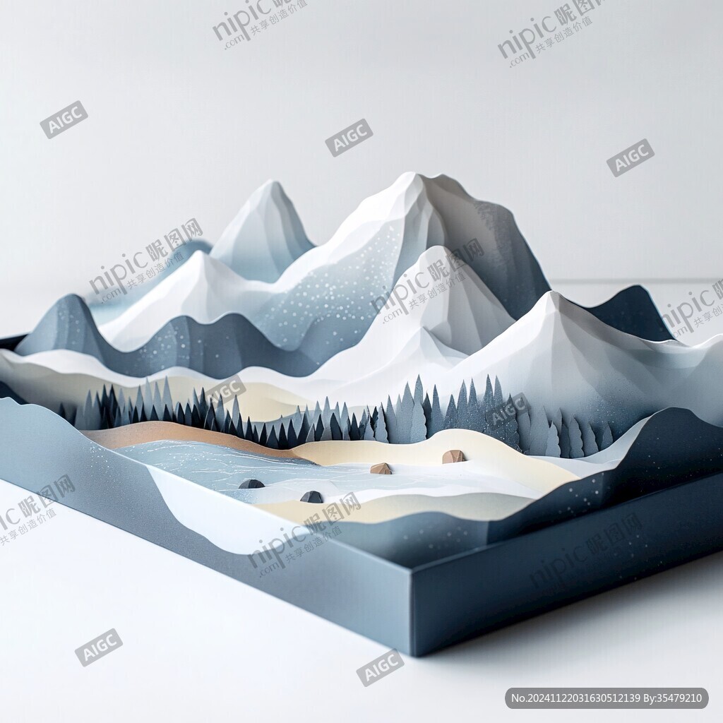 3d风景膨胀图案