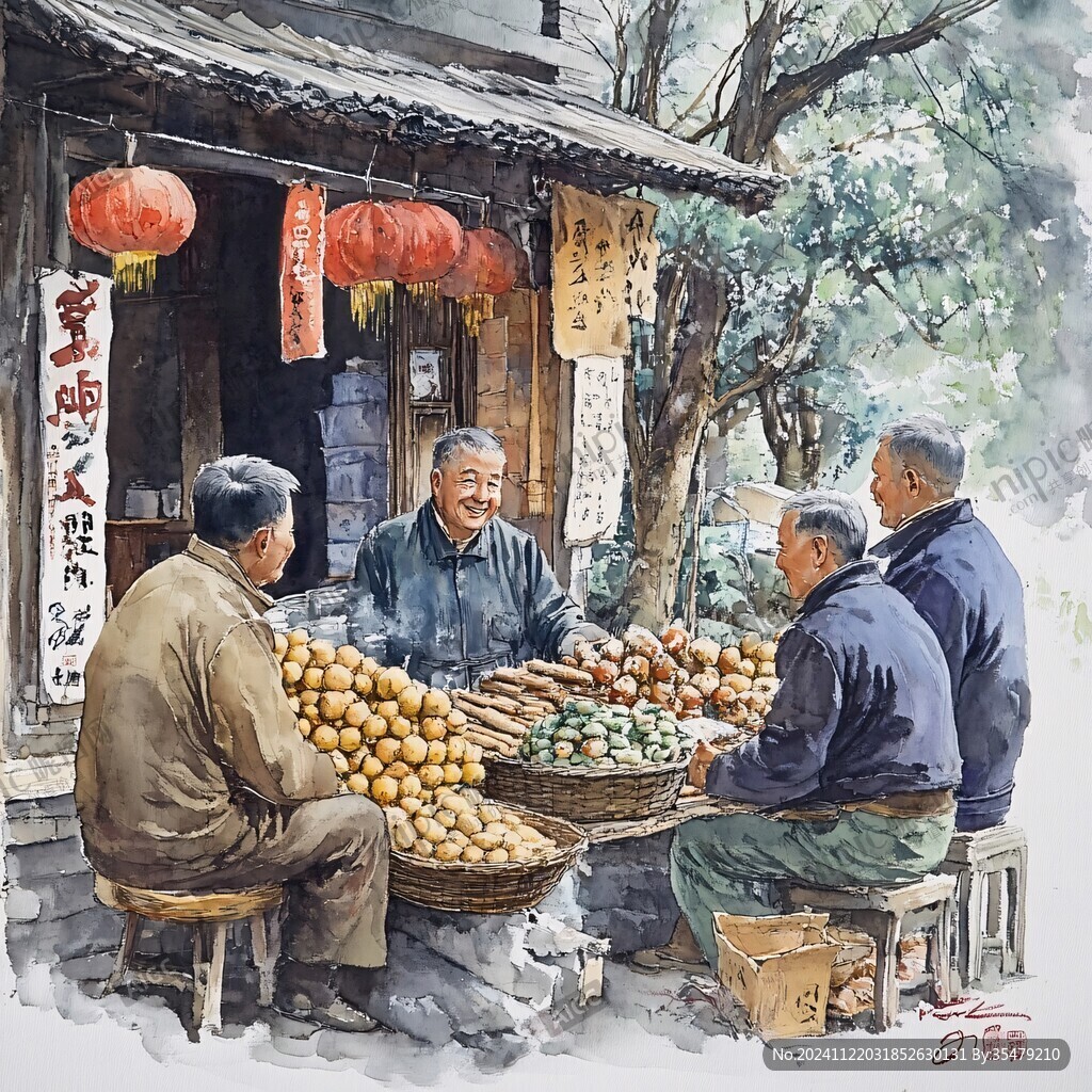 卖梨场景场景