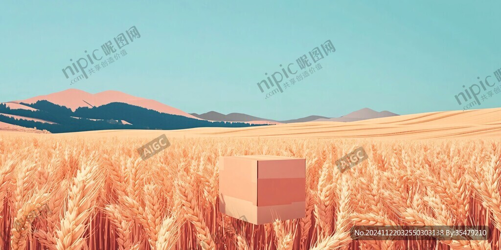 小麦包装插画