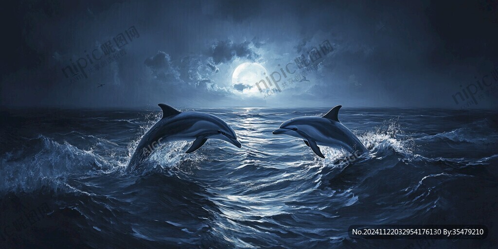 3d海豚壁画