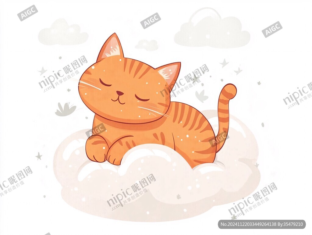 卡通橘猫插画