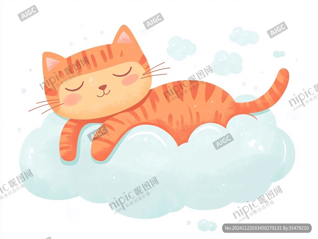 云彩下的小猫