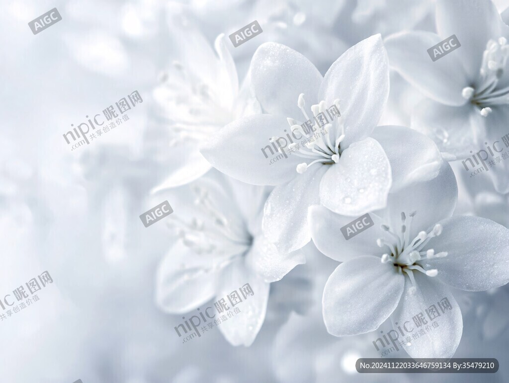 唯美白花背景