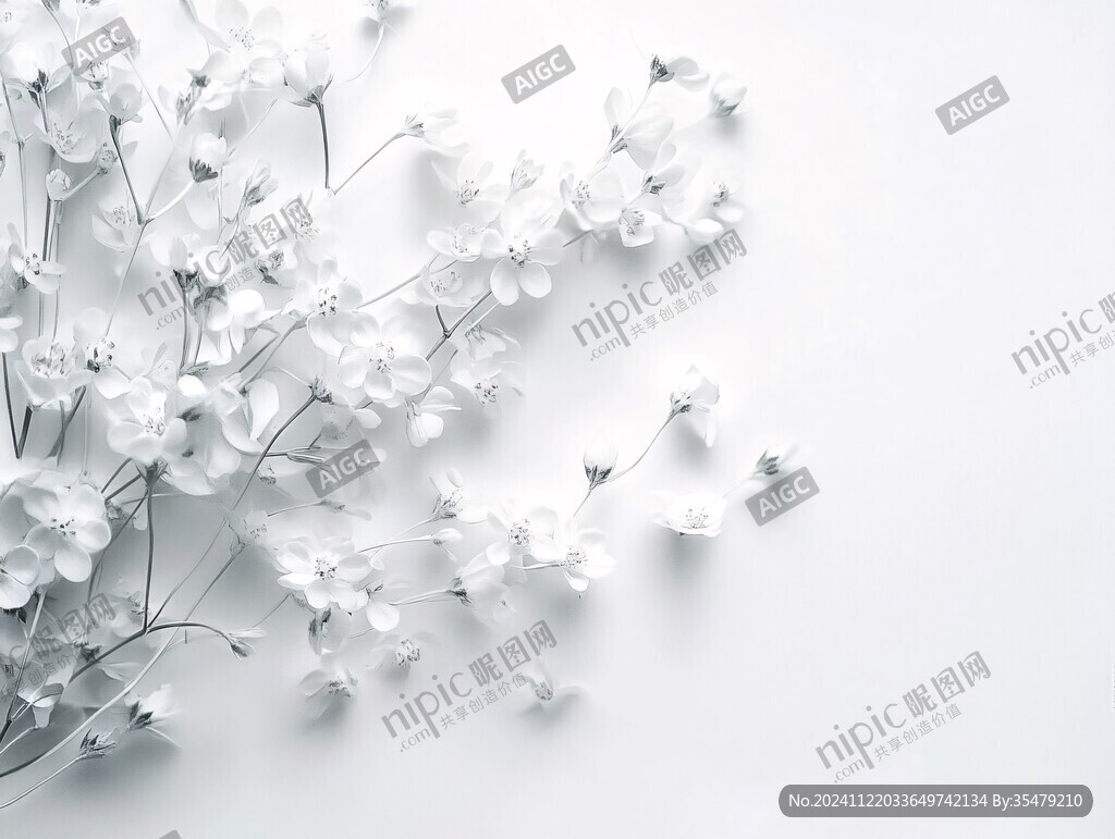优雅小白花背景图